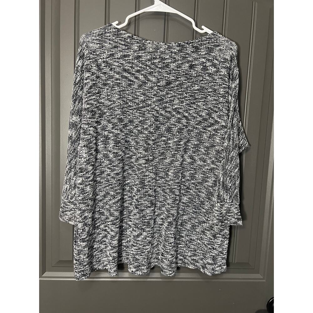 Bonnie Brooks Black and White Patterned Sweater Size 2x